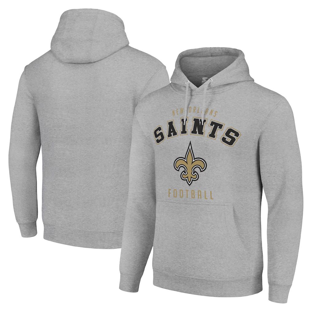 Men 2026 NFL New Orleans Saints grey Hoodie hooded style 01